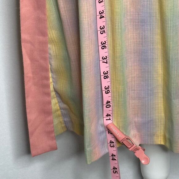 Vintage Stuart Alan Pastel Rainbow Striped Midi Dress - Picture 6 of 8